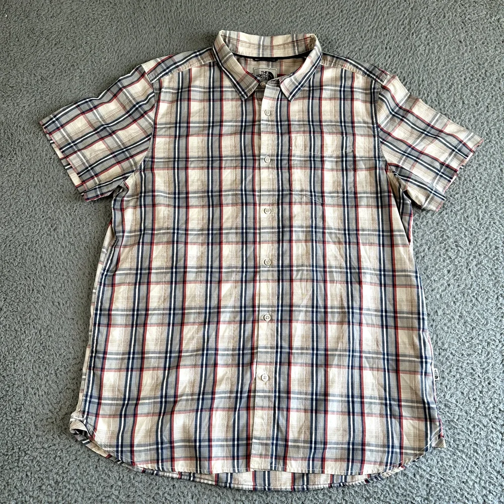 The North Face Shirt Men's XL Multicolor Plaid Button Up Short Sleeve Gorpcore